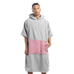 HOMELEVEL Badeponcho Damen und Herren - Surf Poncho aus 100% Baumwolle - Tuch für Erwachsene - Unisex Bademantel - Badetuch mit Kapuze von HOMELEVEL