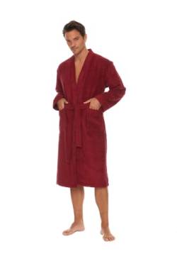 HOMELOVER Herren Kimono Bademantel, Hohe Qualität Saunamantel, Morgenmantel, Weich & Saugstark aus 100% Türkische Bio-Baumwolle, Oeko-Tex Made in Green & GOTS Zertifiziert (Berry Red, S) von HOMELOVER