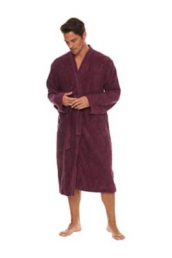 HOMELOVER Herren Kimono Bademantel, Hohe Qualität Saunamantel, Morgenmantel, Weich & Saugstark aus 100% Türkische Bio-Baumwolle, Oeko-Tex Made in Green & GOTS Zertifiziert (Plum Purple, S) von HOMELOVER