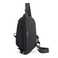 HOMHOLDON Umhängetasche,Brusttasche für Damen und Herren,wasserdichte Umhängetasche,Reiserucksack,Wander-Tagesrucksack(Schwarz) von HOMHOLDON