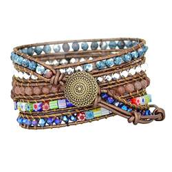 HOMSFOU 1Stk Gewebter Riemen uhrenarmbänder 2 Uhrenband für Frauen Weave Watch Band für 2 Böhmen Gurt Perlenarmband Zubehör Fräulein Anschauen Hematit von HOMSFOU