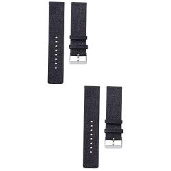 HOMSFOU 2 Stk Canvas-armband Armbänder Für Männer Für Nylongewebe Herrenbands Ersatz-armbänder Riemen Leder Frauenbands Segeltuchband Gurt Für Mann Uhr Zubehör von HOMSFOU