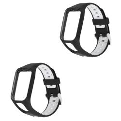 HOMSFOU 2st Sparkrunner Armband Für Männer Smartwatch-bänder Silikonarmband Uhrenarmbänder Für Herren Uhrenarmbänder Für Damen Damenteile Zubehör Weiß Mann Sport Kieselgel von HOMSFOU