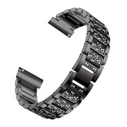 HOMSFOU Armband schlau Zubehör für Smartwatch Smartwatch-Band aus Kristall Schwarz perfect fit einhandzwinge Damenuhren schultergurt ersatzband ansehen Diamant Anschauen Anhänger Fräulein von HOMSFOU