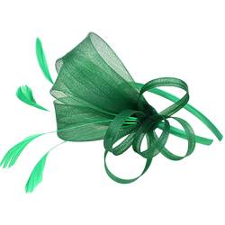 HOMSFOU Fascinator Hut für Damen Tea Party Stirnband Hochzeit Mesh Haarspange Grün Fascinator Grün von HOMSFOU