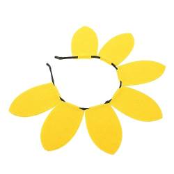 HOMSFOU Sonnenblumen-stirnband Halo-haarschmuck Gänseblümchenkostüm Sonnenblumen-kopfschmuck Für Kinder Sonnenblumen-haarschmuck Haarreifen Für Mädchen Mode Geschenk Vlies Liebhaber von HOMSFOU