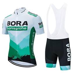 HOMTOL Fahrradtrikot Set Herren Kurzarm Trikot Herrentrikot Radhose Radtrikot Fahrradbekleidung Schnelltrocknend Atmungsaktiv mit 3D Sitzpolster für Rennrad MTB von HOMTOL