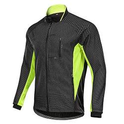 HOMTOL Herren Radjacke Softshell Jacke Winter Thermal Atmungsaktiv Wasserdicht Winddicht Funktionsjacke Fahrradjacke Regenjacke Fahrradbekleidung für Radsport Laufen Training Wandern von HOMTOL