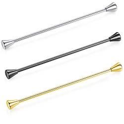 Honey Bear 3 Stück Set Herren kragennadel Anzug Hemd Kragenstift Kragen Pins Bar Krawattenknoten Bar Edelstahl für Hochzeit Geschenk,Kegel Silber,MEHRWEG (Kegel Kopf ohne Box) von HONEY BEAR