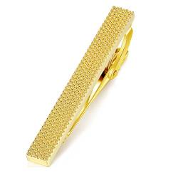 Honey Bear Herren Krawattennadel Krawattenklammer für Normale Krawatte Edelstahl Tie Clip,5.4cm (Gold) von HONEY BEAR