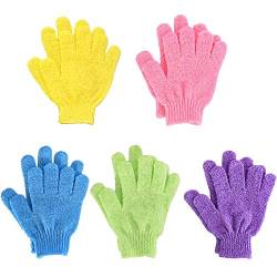 Dusche Handschuh,Badehandschuhe Doppelseitige aus Nylon mit 5Farben für Männer Frauen Kinder 10pieces von HONGXIN-SHOP