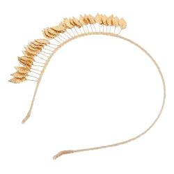 HONMEET Stirnband Blattgold hochzeitshaar schmuck wedding hair accessories Stolz Stirnbänder für Frauen Nagelständer Haarschmuck für die Hochzeit goldene Haaraccessoires Blattkrone von HONMEET