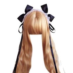 Dienstmädchen Stirnband Für Mädchen Goth Rüschen Spitzen Stirnband Mit Band Und Schleife. ComicShow Maskerade Haarband Spitzen Bowknot Stirnband Für Frauen von HOOLRZI