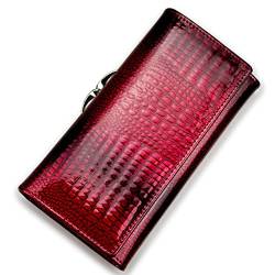 HOOLRZI Geldbörse Mode Leder Damen Geldbörsen Lange Damen Geldbörse Clutch Geldbeutel Geldbörsen von HOOLRZI