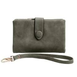 HOOLRZI Leder-Geldbörse, großes Fassungsvermögen, PU-Leder, Bifold-Geldbörse/Kreditkartenhalter für Herren, Damen, Damen, Clutches, Münzgeldbörsen von HOOLRZI