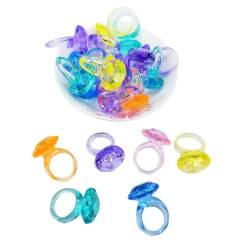 HOOTNEE 74St Spielzeugring Kind kinderringe schellenkranz kinder hühner spielzeug tool party kinder Kinderspielzeug Korb geschenk Kidcraft-Spielset Kinder bunter Ring Acryl Anhänger von HOOTNEE