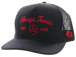 HOOEY Lone Star Beer Patch Adjustable Snapback Hat, Schwarz/Rot, Einheitsgröße von HOOey