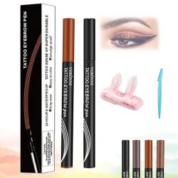 4-Tip Microblade Brow Pen, 2023 New Eyebrow Pencil 4 Point Brow Pen, Fine-Stroke, Long Lasting, Waterproof and Smudge-Proof (2E) von HOPASRISEE