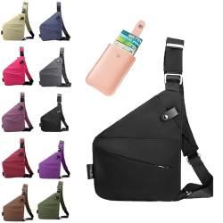 Anti-Diebstahl-Reisetasche, Anti-Diebstahl-Tasche, schmale Umhängetasche (B,Left Shoulder) von HOPASRISEE