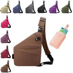 Anti-Diebstahl-Reisetasche, Anti-Diebstahl-Tasche, schmale Umhängetasche (F,Left Shoulder) von HOPASRISEE