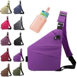 Anti-Diebstahl-Reisetasche, Anti-Diebstahl-Tasche, schmale Umhängetasche (K,Left Shoulder) von HOPASRISEE