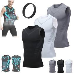 LuckySong Ionic Shaping Vest, 2023 New Version Ionic Shaping Sleeveless Shirt, Biowang Ionic Shaping Vest (3PC-A,X-Large) von HOPASRISEE