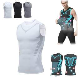 LuckySong Ionic Shaping Vest, Komfortables und atmungsaktives Eis-Seiden-Gewebe, zum Aufbau einer perfekten Figur (White,Medium) von HOPASRISEE