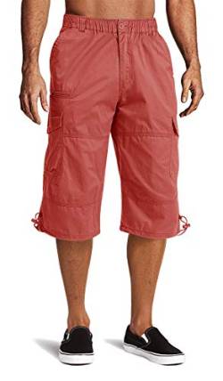 HOPATISEN Herren Sommer Cargo Shorts 3 4 Bermuda Shorts Dauerhaft Baumwolle Kurze Hose Männer Arbeitshose Gummibund Lässig Multi Taschen von HOPATISEN