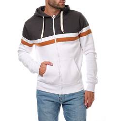 HopenLife Herren Ness Strickjacke, Blanc-Anthra, S von HOPENLIFE