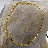 HOPLO Goldarmband Ankerkette diamantiert Länge 18,5cm - Breite 2,0mm - 333-8 Karat Gold von HOPLO