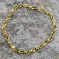 HOPLO Goldarmband Goldkette Singapurkette Länge 19cm - Breite 3,4mm - 333-8 Karat Gold von HOPLO