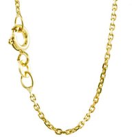 HOPLO Goldkette Ankerkette diamantiert Länge 36cm - Breite 1,3mm - 333-8 Karat Gold, Made in Germany von HOPLO