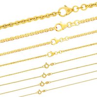 HOPLO Goldkette Goldkette Ankerkette Länge 50cm - Breite 4,0mm - 585-14 Karat Gold, Made in Germany von HOPLO