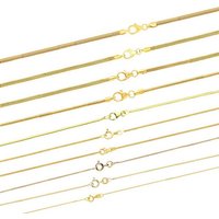 HOPLO Goldkette Goldkette Schlangenkette rund Breite 0,8 mm 42 cm - 750- 18 Karat Gold, Made in Germany von HOPLO