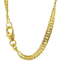 HOPLO Goldkette Goldkette Singapurkette Länge 50cm - Breite 2,9mm - 333-8 Karat Gold, Made in Germany von HOPLO