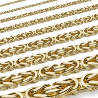 HOPLO Königskette Goldkette Königskette Länge 50cm - Breite 1,8mm - 333-8 Karat Gold, Made in Germany von HOPLO