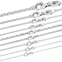 HOPLO Silberkette Ankerkette diamantiert Länge 40cm - Breite 2,0mm - 925 Silber, Made in Germany von HOPLO