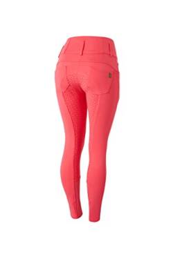 HORZE Damen Reithose Tara, High Waist Reithose mit Vollbesatz Silikon und Taschen, Rot, 38 von HORZE