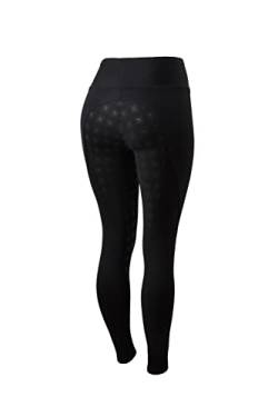 HORZE Damen Reitleggings Juliet, Reithose Damen mit Silikonvollbesatz, Schwarz, 34 von HORZE