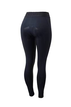 HORZE Damen Reitleggings Madison, Reithose Damen mit Silikonvollbesatz, Blau, 44 von HORZE