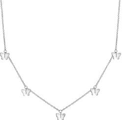 HOT DIAMONDS Halskette Charming Silver Necklace with Butterflies Flutter DN168/9 - Maße: 40-45 cm sHD1614-4045 Marke, Estándar, Metall, Kein Edelstein von HOT DIAMONDS