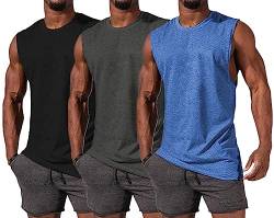 HOTCAT 3er Pack Tank Top Herren Ärmelloses Muskelshirts Gym Sport Unterhemd Männer T Shirt Herren Fitness Weste von HOTCAT