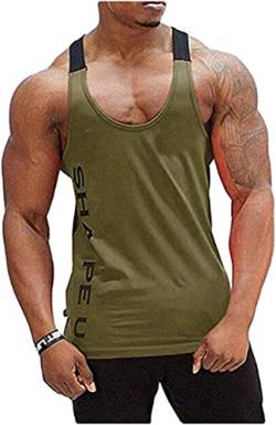 HOTCAT Tank top Herren Fitness Bodybuilding Stringer Tanktop Herren Gym Muskelshirt Trägershirt Tank Top Stringer unterhemd Herren schnelltrocknend von HOTCAT