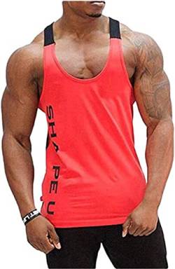 HOTCAT Tank top Herren Fitness Bodybuilding Stringer Tanktop Herren Gym Muskelshirt Trägershirt Tank Top Stringer unterhemd Herren schnelltrocknend von HOTCAT