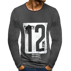 Herren Longsleeve Langarmshirt Shirt Langarm Drucken T-Shirt Moderner Männer T-Shirt von HOTCAT