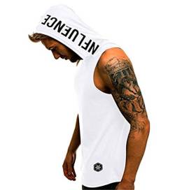 Herren Tank Top Kapuze Fitness Hoodie Training Gym Mode Shirt Bodybuilding Ärmelloser West t-Shirt Sport Fitness Workout Stringer Weste von HOTCAT