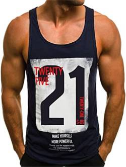Herren Tanktop Tank Top Tankshirt T-Shirt mit Print Unterhemden Ärmellos Weste Muskelshirt Stringer Fitness… von HOTCAT