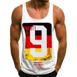 Tank Top Herren Tanktop Tankshirt T-Shirt mit Print Unterhemden Ärmellos Weste Muskelshirt Tank top Herren Sport Fitness Sommer von HOTCAT