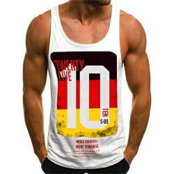 Tank Top Herren Tanktop Tankshirt T-Shirt mit Print Unterhemden Ärmellos Weste Muskelshirt Tank top Herren Sport Fitness Sommer von HOTCAT