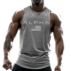 Tank top Herren Bodybuilding Mode Tank Tops Baumwolle Tanktop Herren Ärmelloses Männer Tank Top T-Shirt Sport Fitness Geeignet Für Workout Weste von HOTCAT